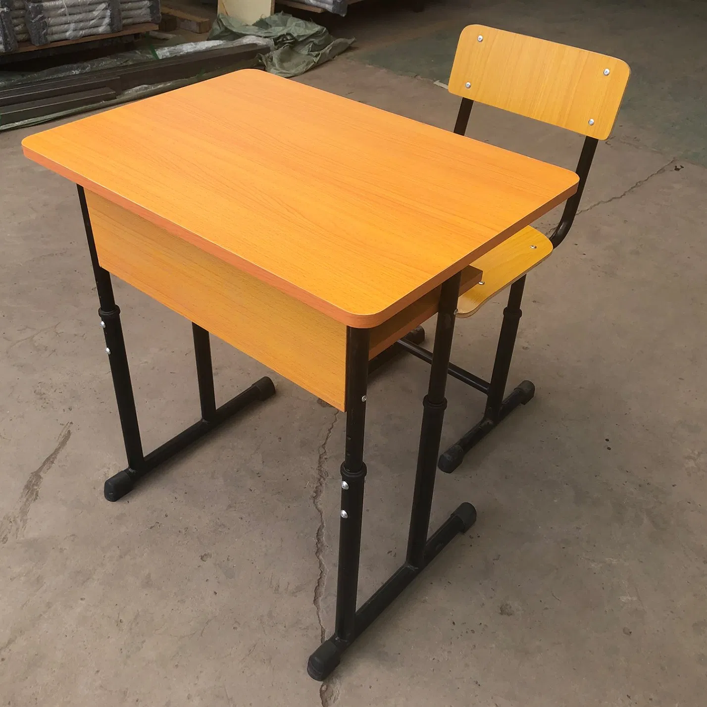 School Furniture Adjustable Height, Individual Student Bench with Seats Single Student Desks and Chairs