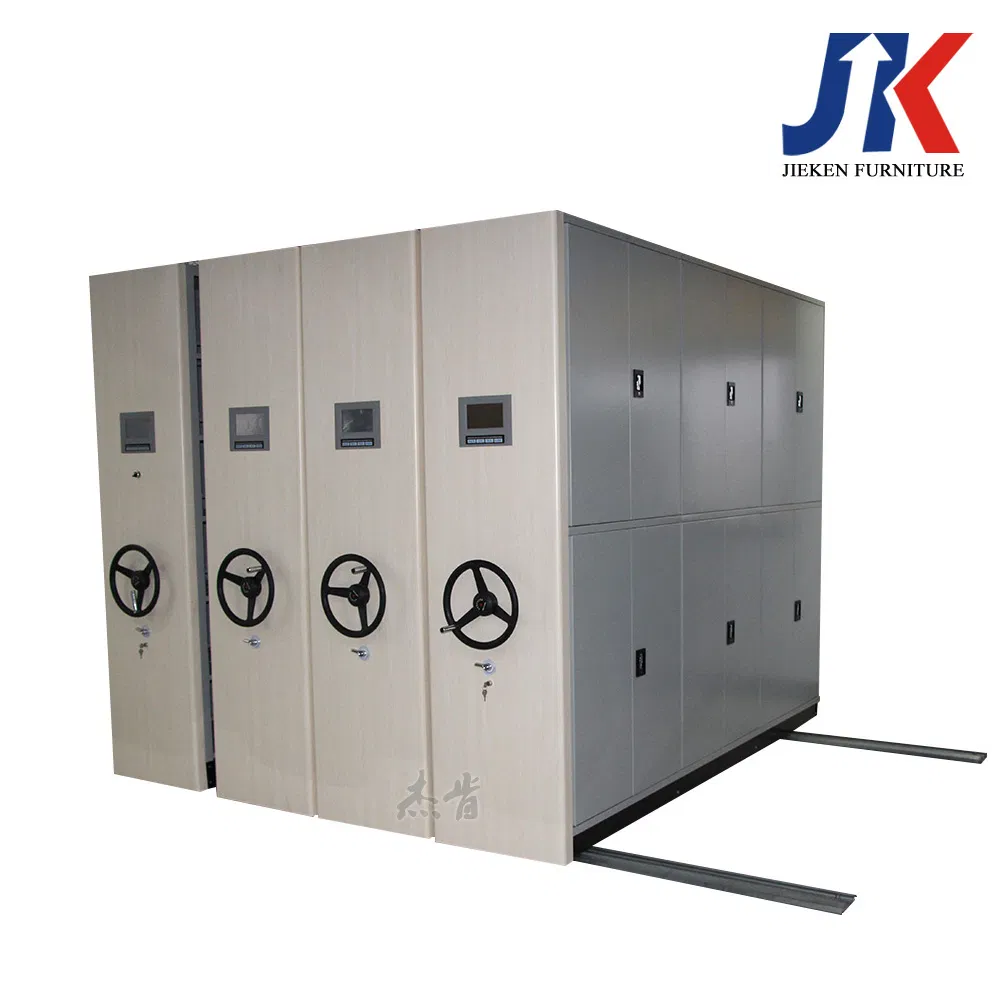 Manual Mobile File Shelving Movable Compact Filing Shelves Library Bookshelf