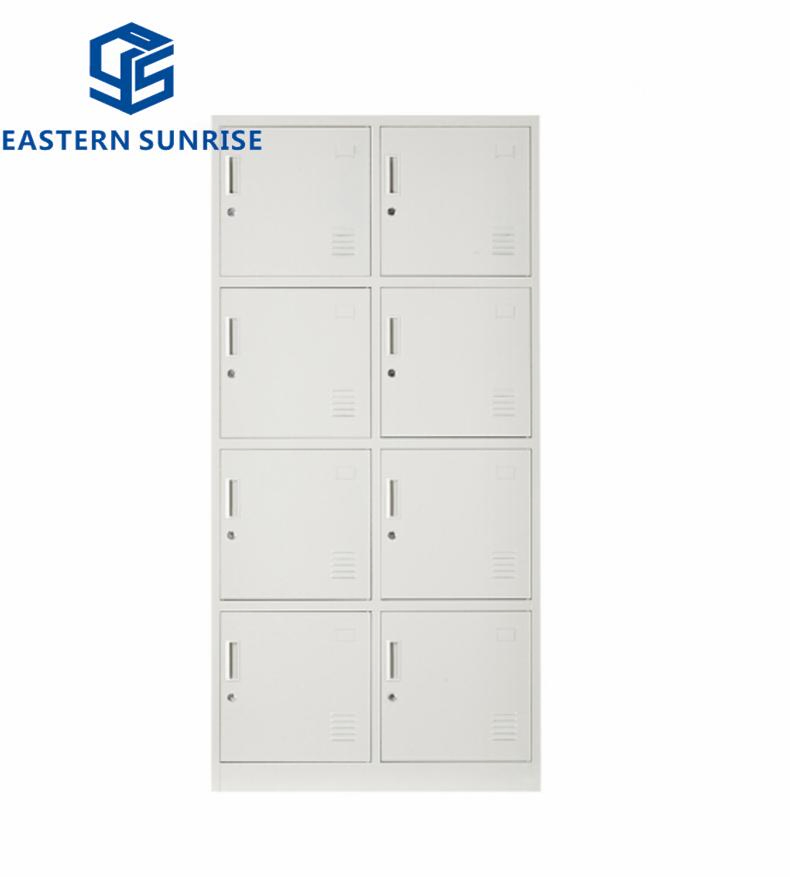 4 Tier 8 Compartments Grey Locker Dormitory Gym Storage Locker