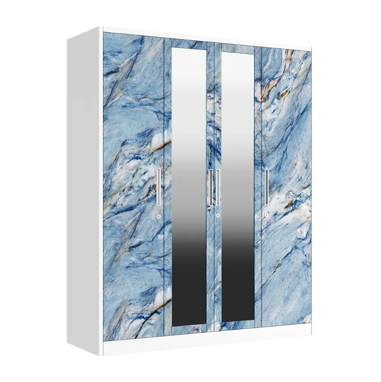 School Bedroom Dormitory Metal Decorative Steel Wardrobe Storage Locker with Mirror