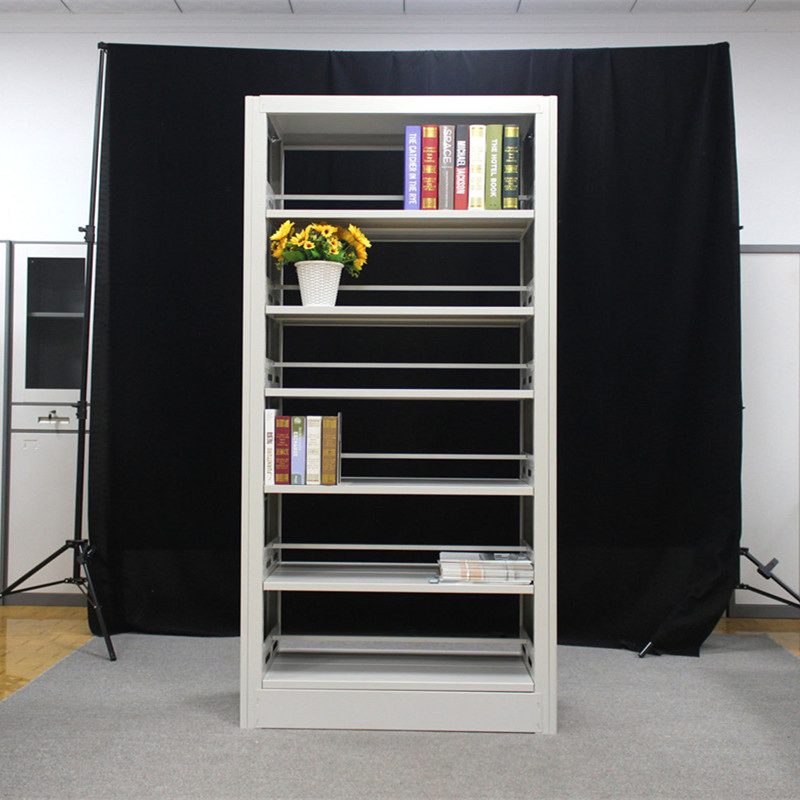 Sleek Matte White Contemporary Metal Library Bookshelf