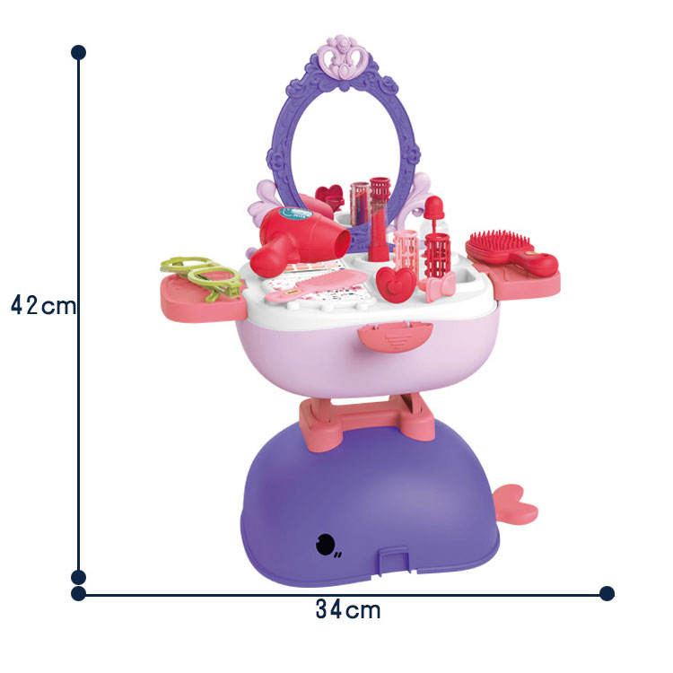 New Design Shape Fashion Makeup Doctor Tool Kitchen 3in1 Whale Backpack Kids Pretend Play