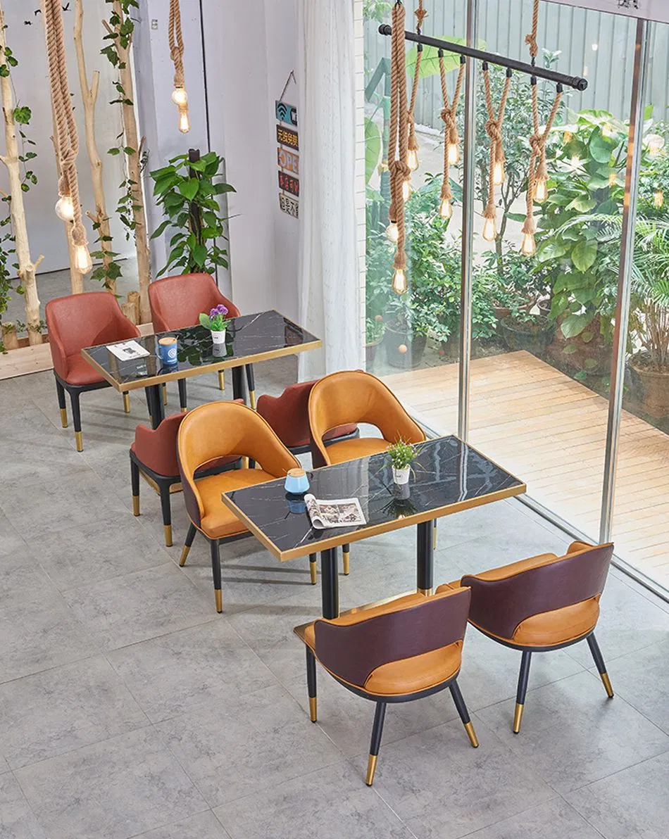 Canteen Fast Food Coffee Shop Cafe Hotel Dining Chair Set Restaurant Table