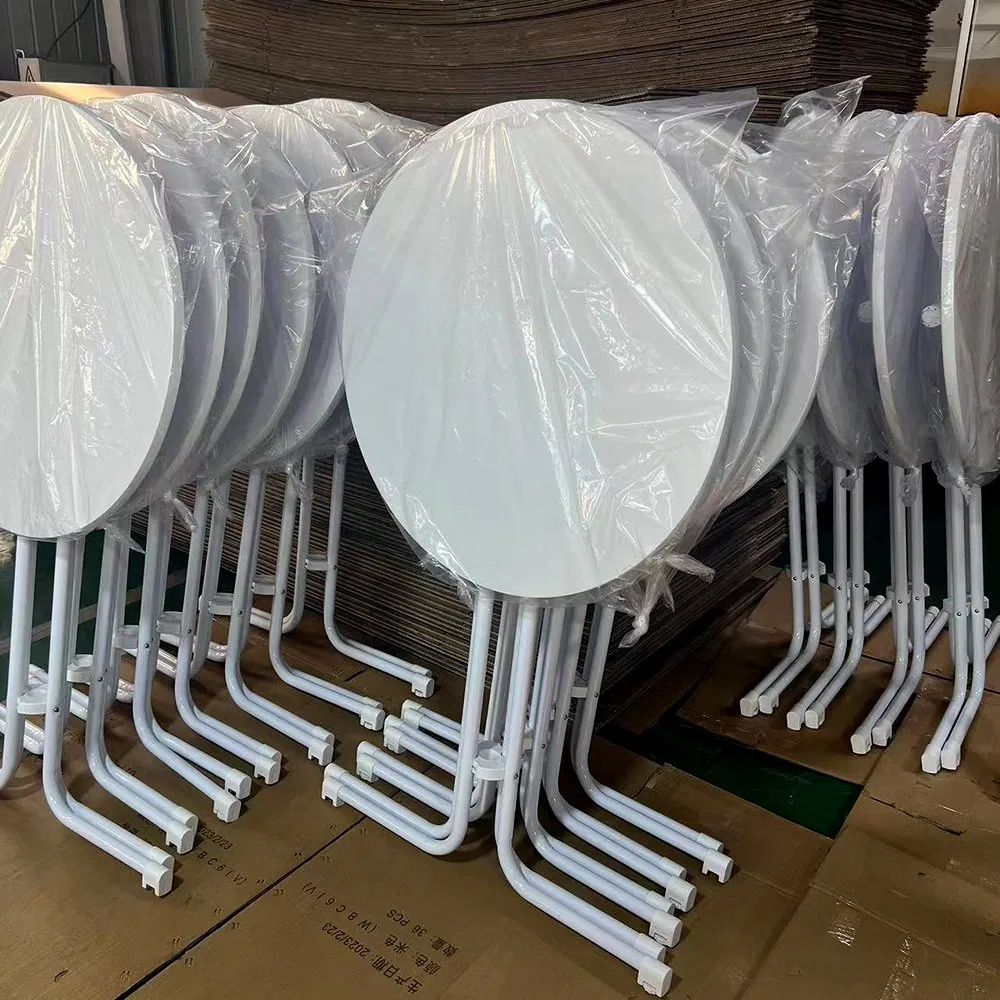 Factory Price Durable Wholesale Canteen Cafe Dining Round Plastic Folding Cocktail Table