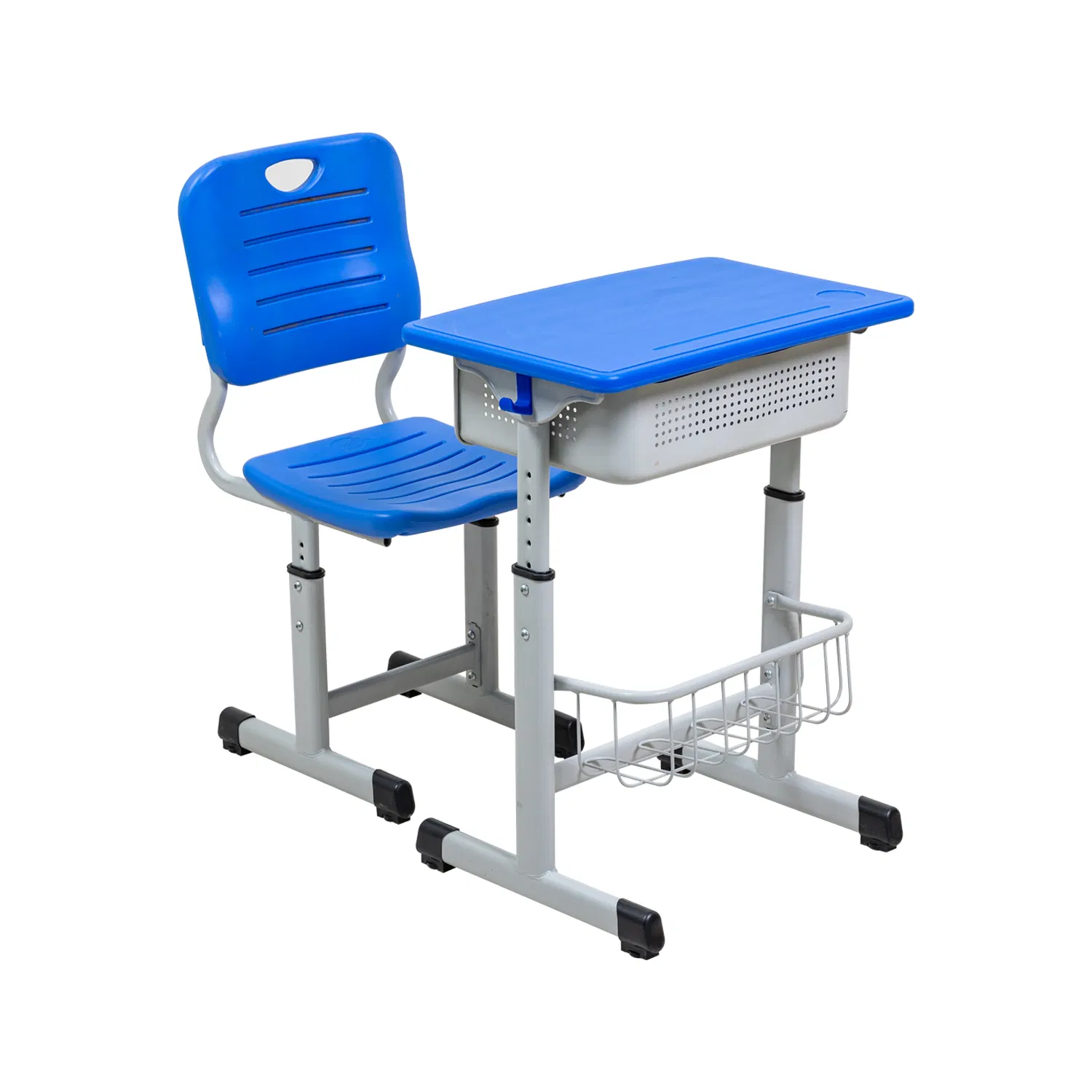 School Furniture Adjustable Height Seating Study Table Student Desk with Plastic Chair