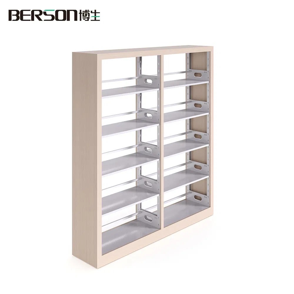 Bookcase High-Quality Steel-Wood School Library Bookshelf