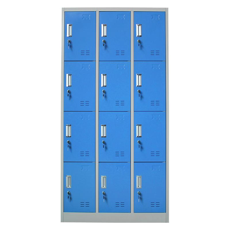 School Steel Staff Locker Multi-Door Storage Dormitory Changingroom Closet 12 Door Locker