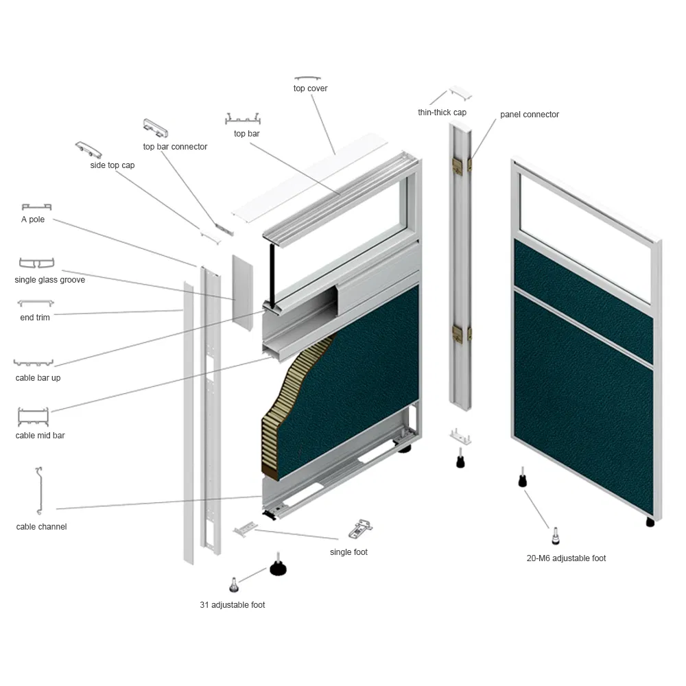 Collaborative Workspace Table Partition Modular Office Workstation Desks