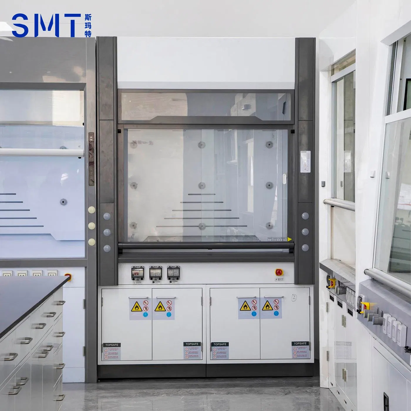 Chemical Lab Bench Top Walk-in Variable Air Volume Fume Ventilation Hood