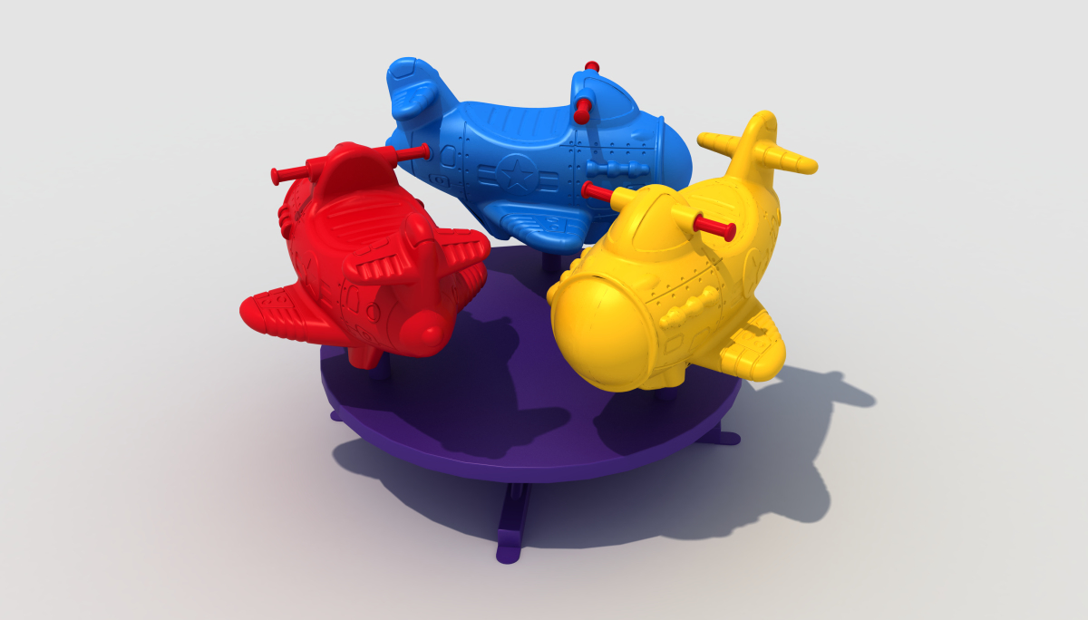 Durable Plastic Seesaw with Antiskid Design for Outdoor Play