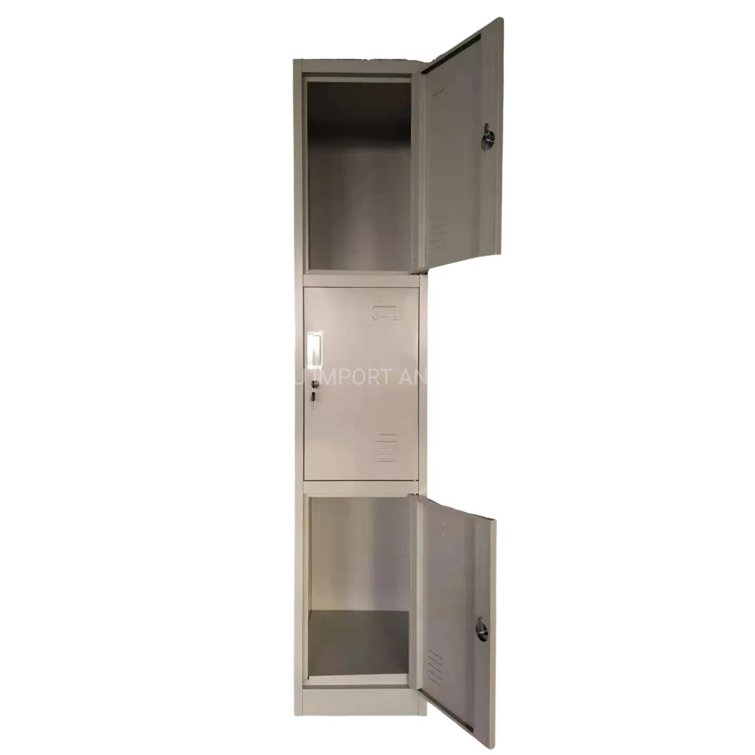 3 Doors Personal Storage Dormitory Apartment School Slim Steel Cabinet Locker