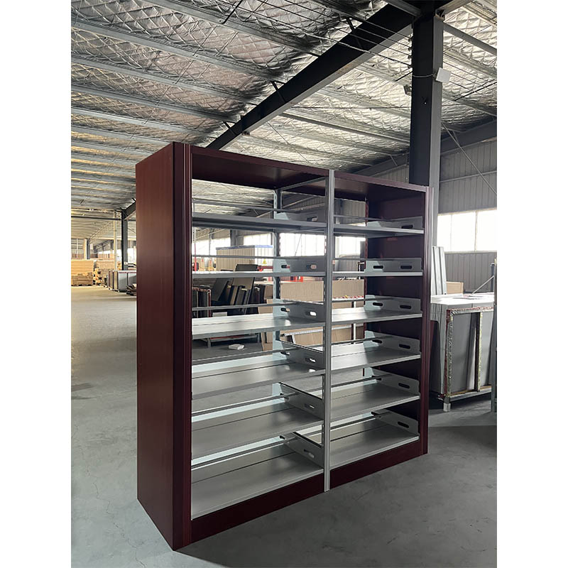 School Library Double Side Steel Framebookshelf Modern Metal Hotel Use Bookshelf