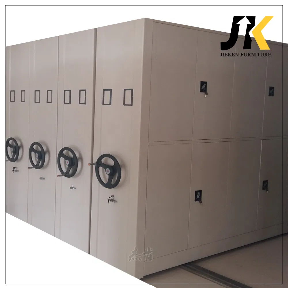 Manual Mobile File Shelving Movable Compact Filing Shelves Library Bookshelf