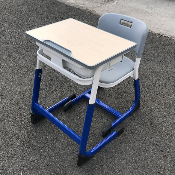 Height Adjustable Single Student Desk and Chair Plastic School Chair UAE