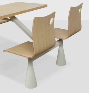 Dining Table Wood Table Restaurant Canteen Modern Table and 4 Chairs
