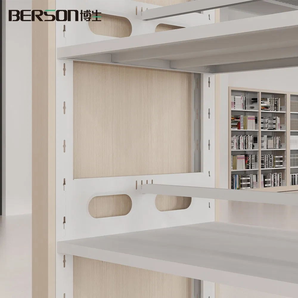 Bookcase High-Quality Steel-Wood School Library Bookshelf