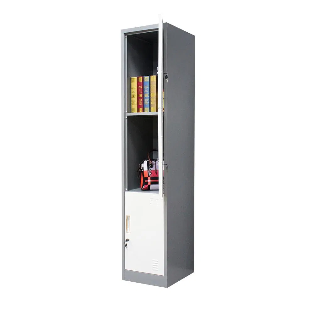 Metal Staff Dormitory Single 3 Door Storage Cabinets Gym Steel Lockers Wardrobe with Lock