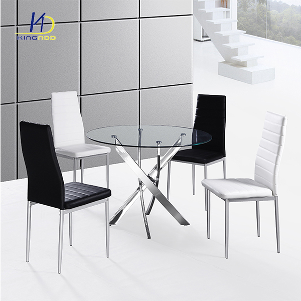 China Wholesale Custom Modern Classical Square/Round Glass 4/6 Seater Home Furniture Fast Restaurant/Dining Tables Price for Dining Room/Canteen/Kitchen