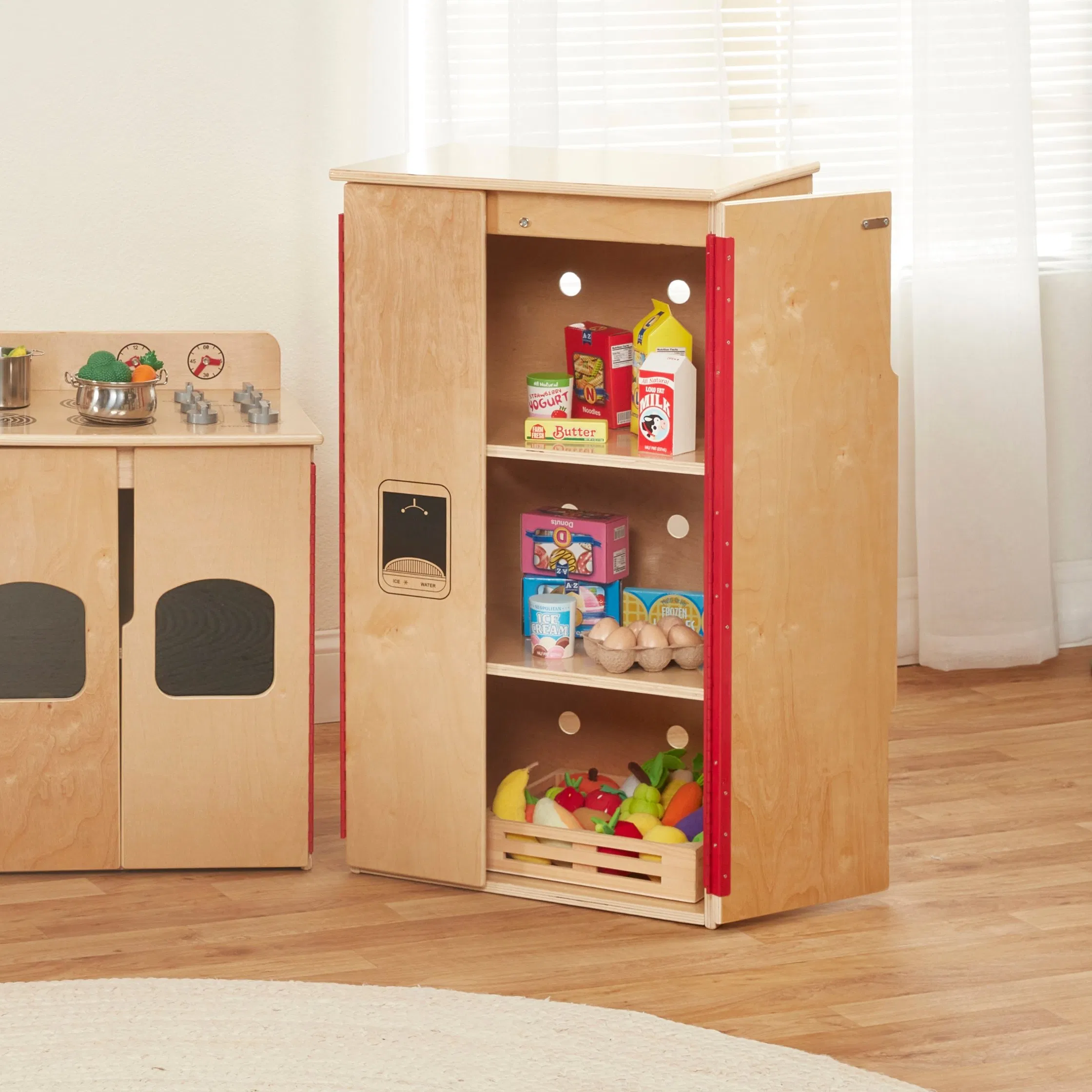 Wooden Dramatic Play Loft with Stairs for Toddlers and Preschoolers