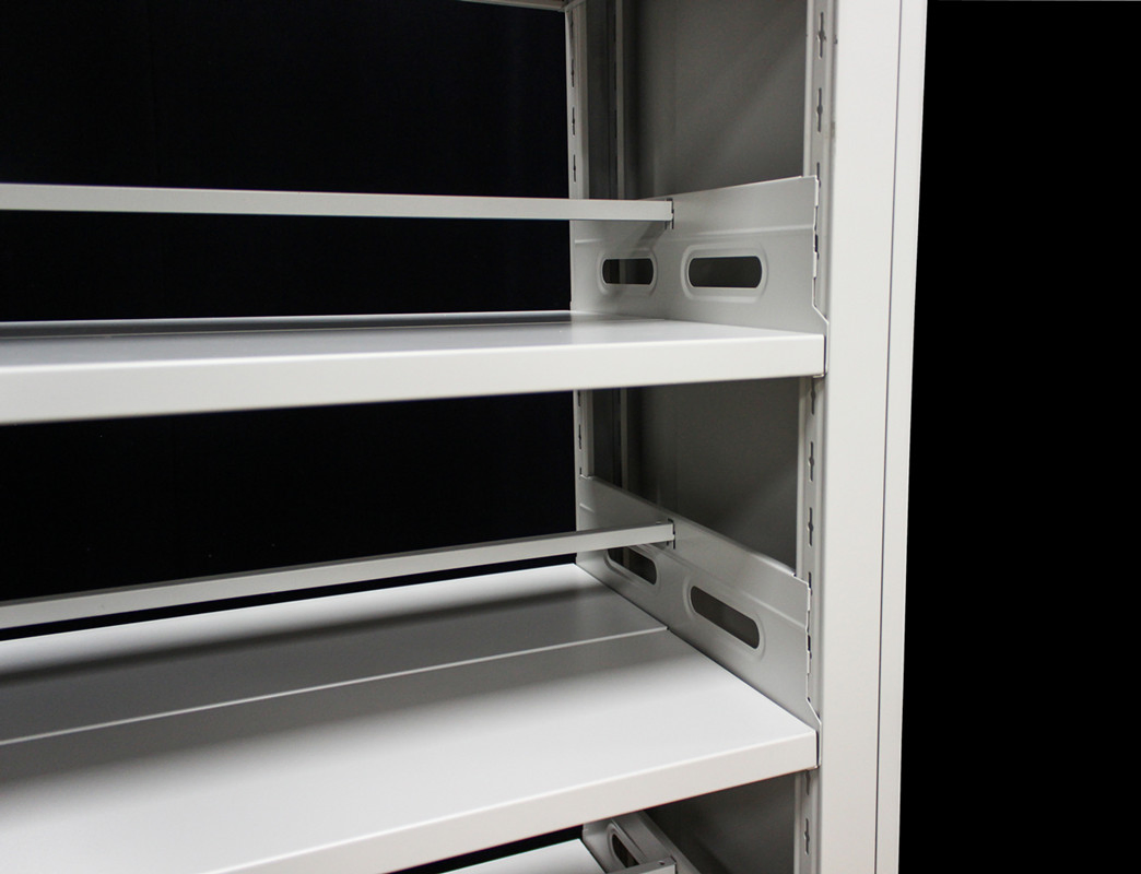 Sleek Matte White Contemporary Metal Library Bookshelf