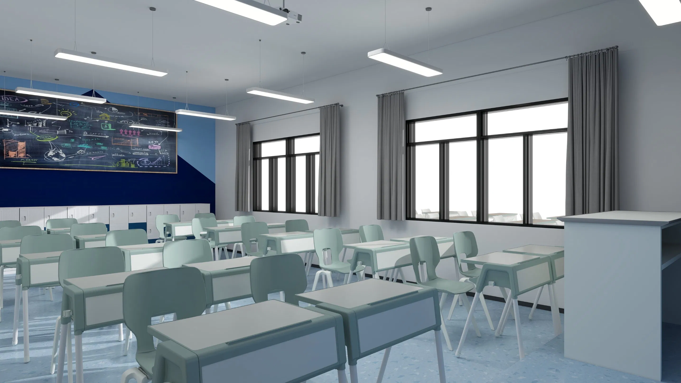 Customizable Height Adjustable School Classroom Student Used Chair and Desk