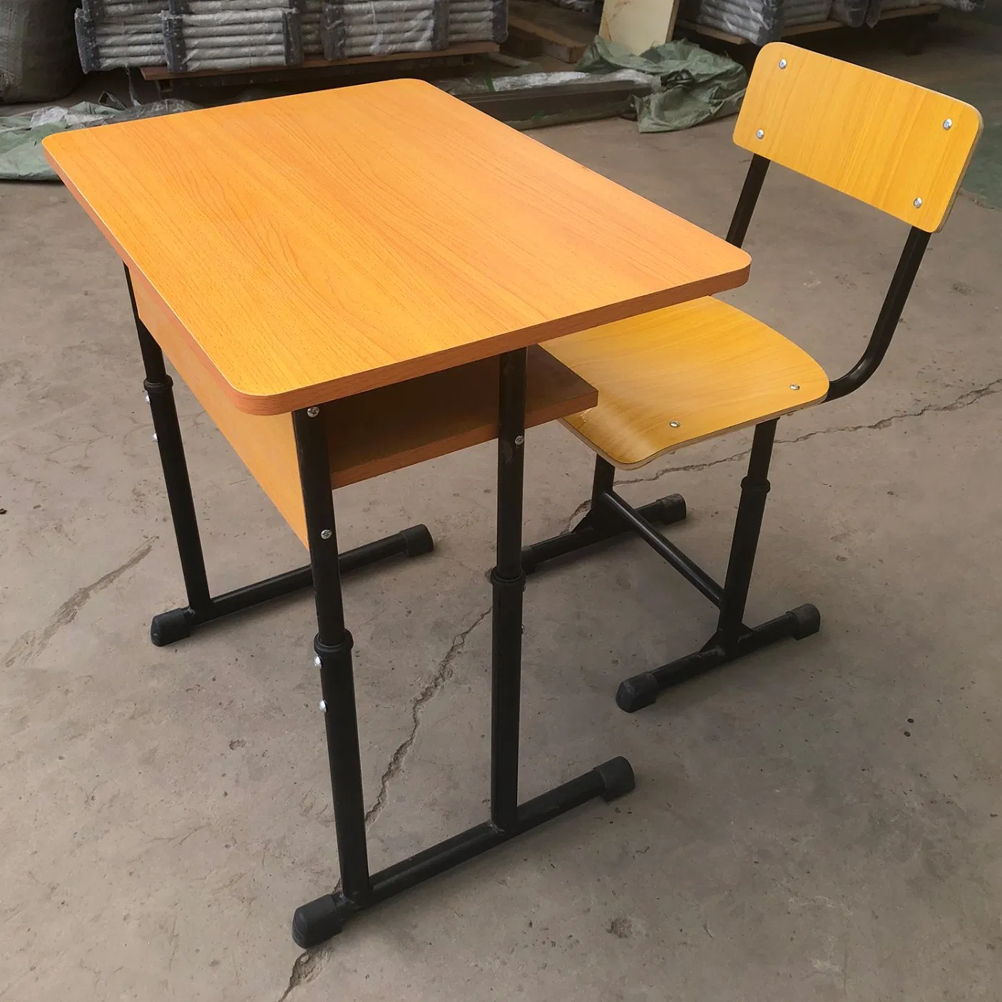 School Furniture Adjustable Height, Individual Student Bench with Seats Single Student Desks and Chairs