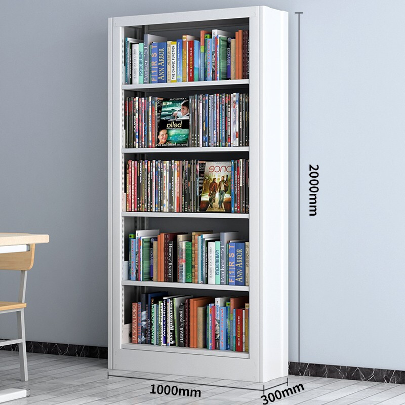 Factory Direct Thickened Cold Rolled Steel Single and Double Sided Library Reading Room Home Bookshelf