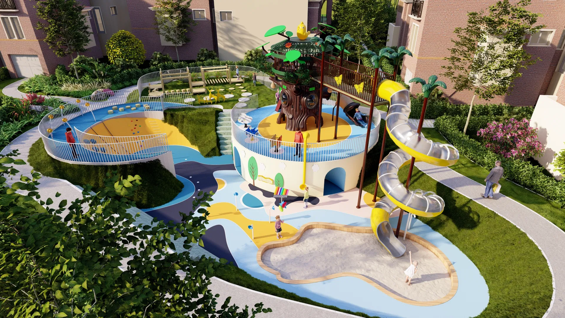 Kids Outdoor Play Zone with Antiskid Design for Secure Play