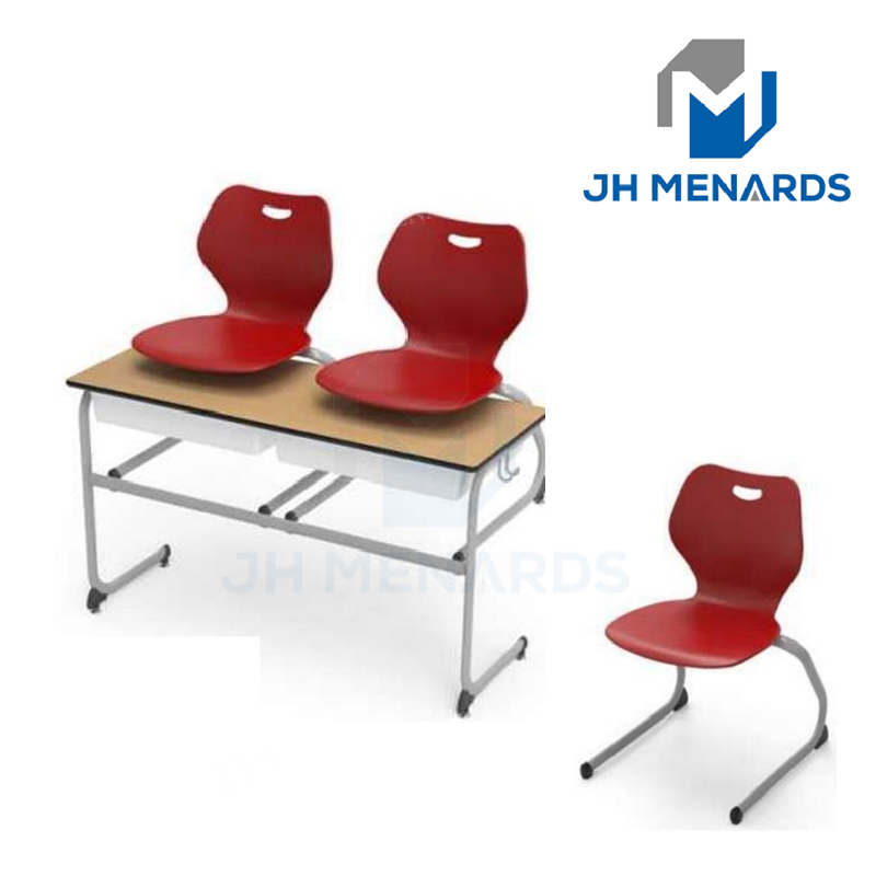 Customized School Desk Chair Adjustable Height Wood Metal Furniture for Student