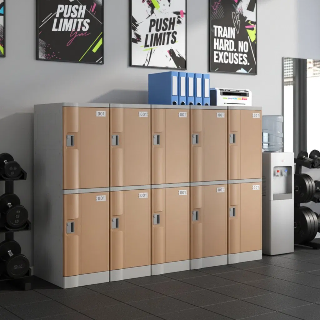 Public Bathroom ABS Plastic Locker for Employees Waterproof Locker for Staff Dormitory Fitness and Swimming Pool Storage Cabinet
