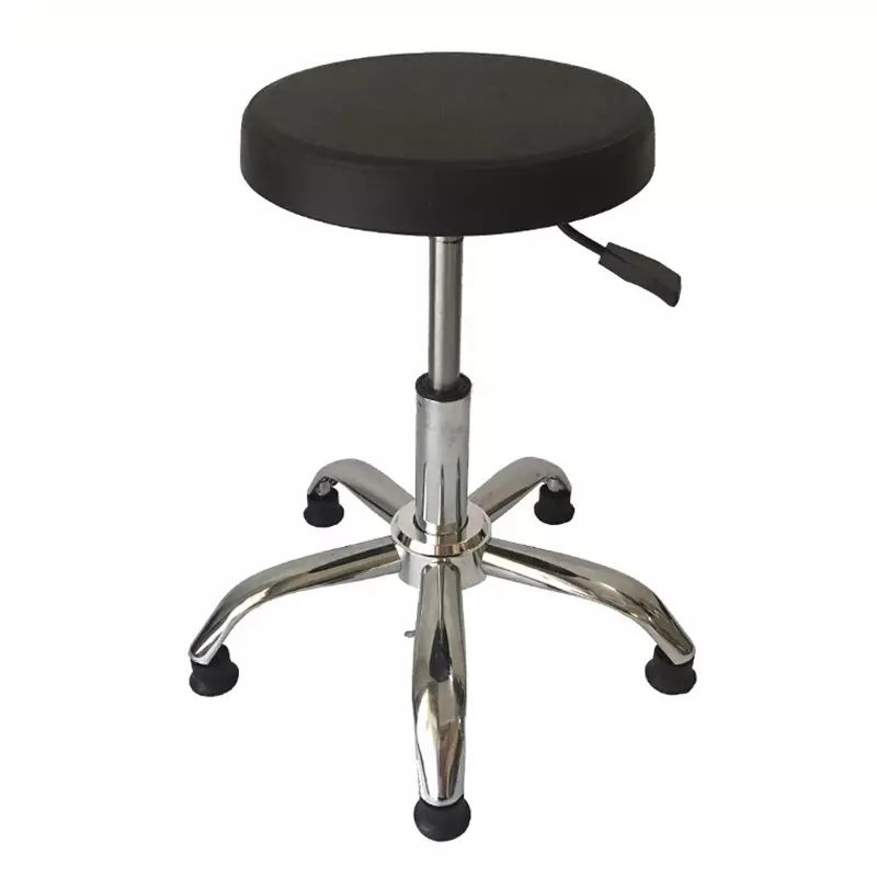 Modern Chemical Wood School Laboratory Classroom Furniture Adjustable Height Lab Round Stool on Wheels