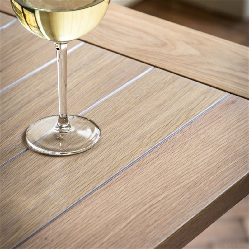2023 New in Oak Veneer Grey Painted Rectangular Wooden Dining Table Living Room Canteen Hotel Modern Table Furniture