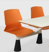 Good Quality Canteen Chair Plastic Dining Table for 4 with Chairs