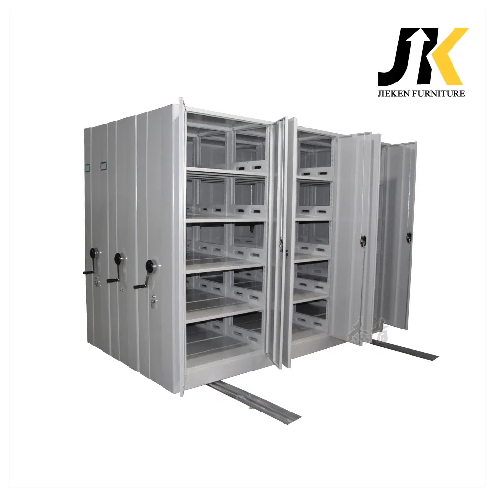 Manual Mobile File Shelving Movable Compact Filing Shelves Library Bookshelf