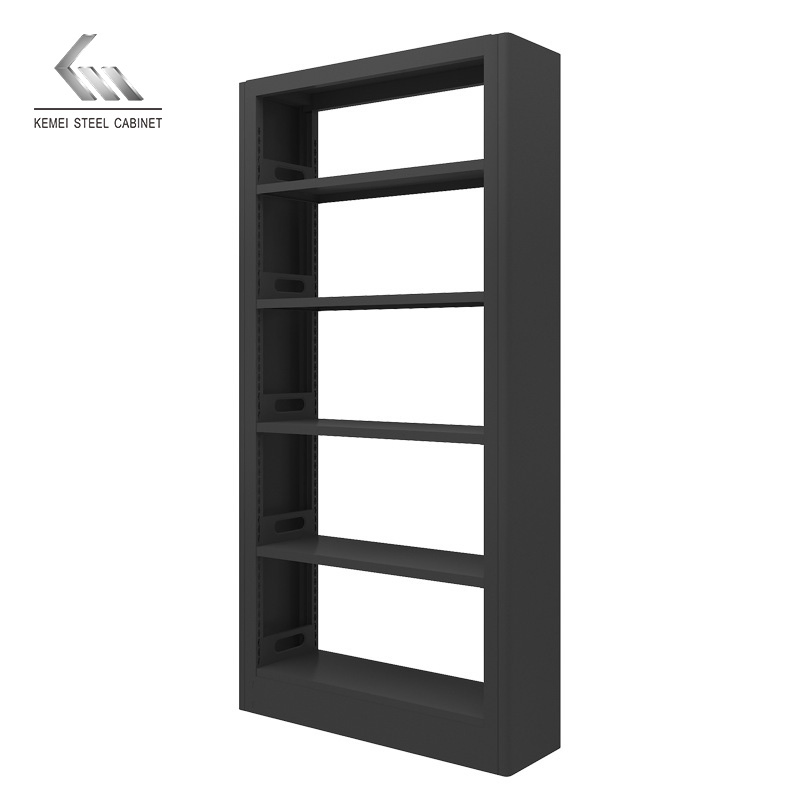 Wholesale School Library Iron Bookcase Storage Shelf Vintage Metal Bookshelf