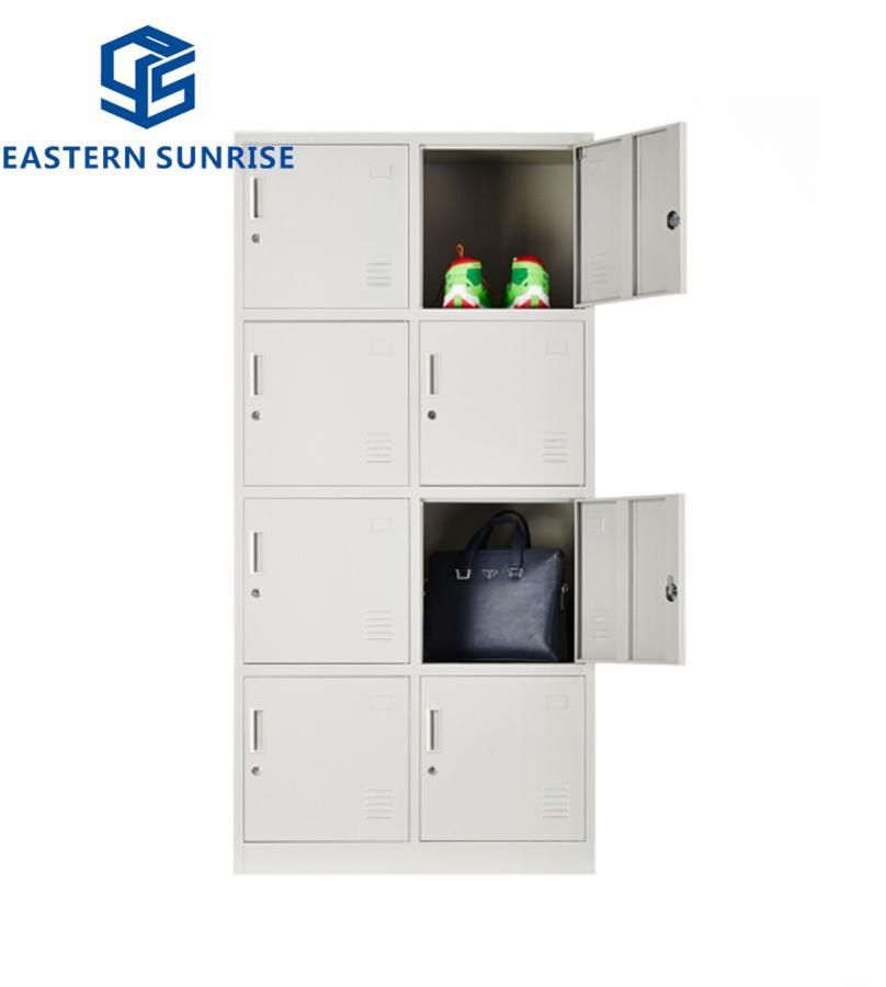 4 Tier 8 Compartments Grey Locker Dormitory Gym Storage Locker