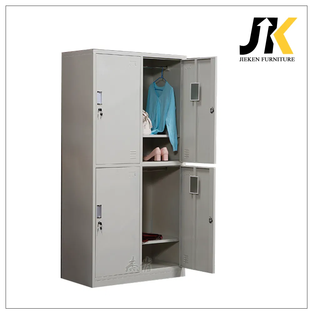 Staff Dormitory Metal Locker Gym Locker with Lock Bathroom Change Closet Four-Door Storage Locker