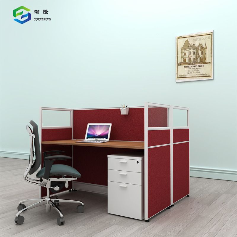 Contemporary 2-Person Computer Desk Partition for Office Spaces