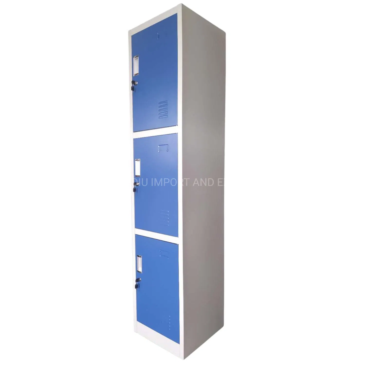 3 Doors Personal Storage Dormitory Apartment School Slim Steel Cabinet Locker