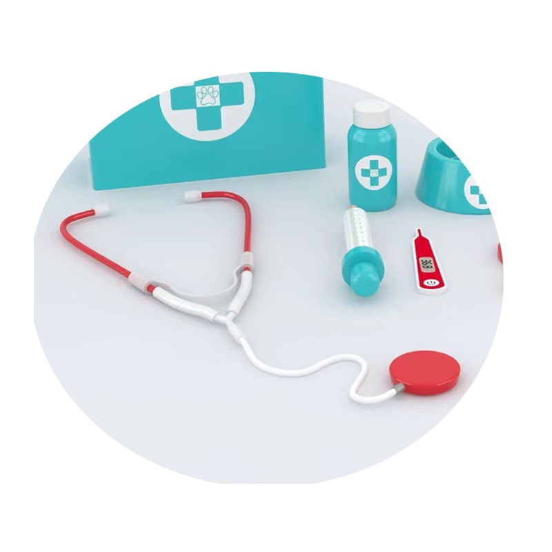 Wooden Vet Case Kits Role Play Pretent for Kids