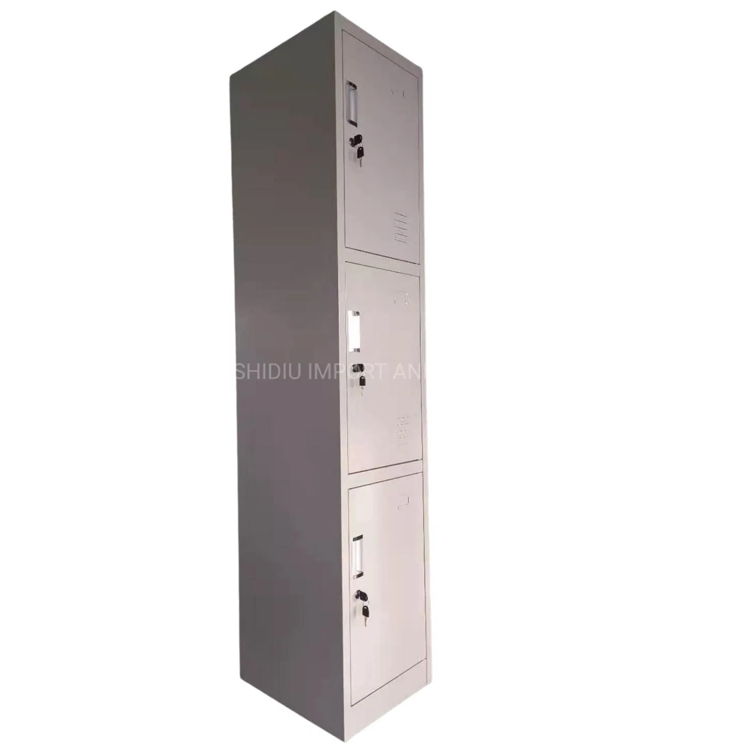 3 Doors Personal Storage Dormitory Apartment School Slim Steel Cabinet Locker