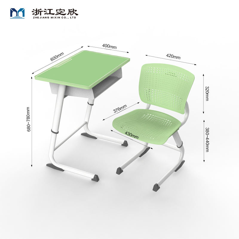 Comfortable Height Adjustable Student Desks and Chairs Set Good Spine Protection