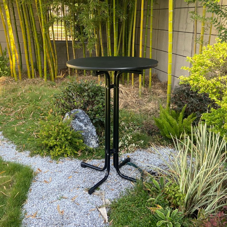 Factory Price Durable Wholesale Canteen Cafe Dining Round Plastic Folding Cocktail Table