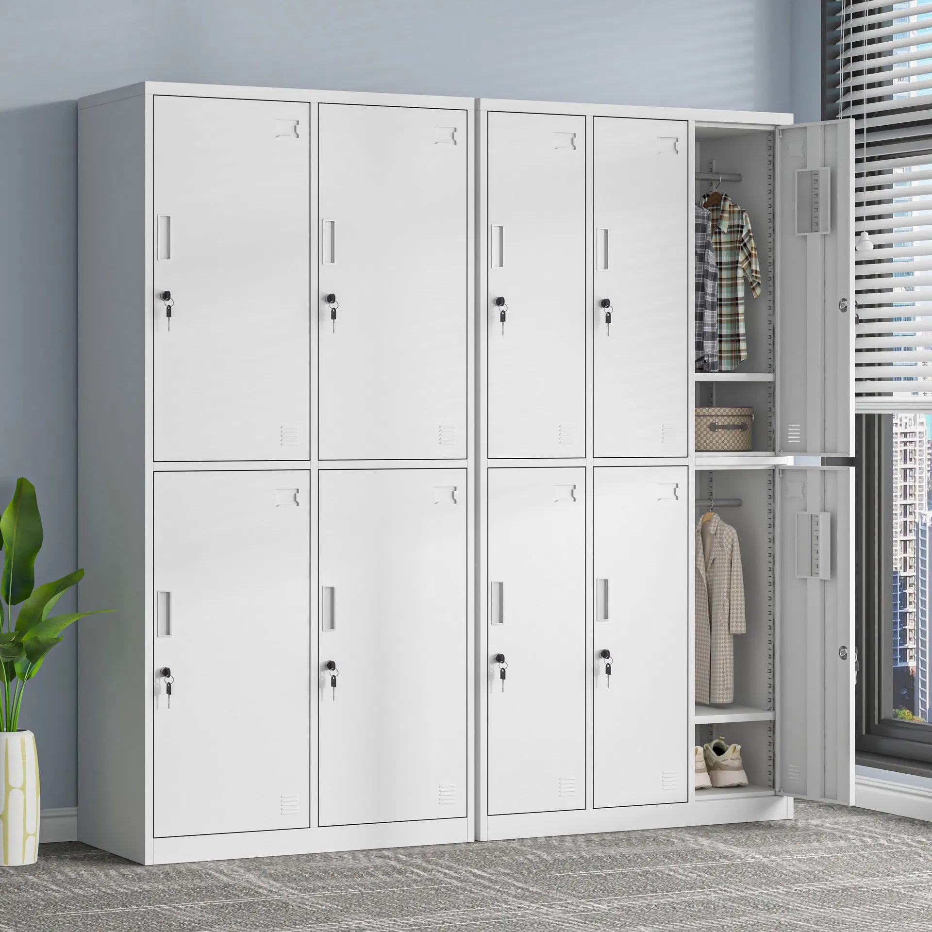 Gym Dormitory Office Home School Metal Storage 2 Door Locker