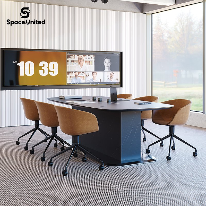Spaceunited Premium Office Training Reception Meeting Room Luxury Oval Conference Table Commercial Office Furniture