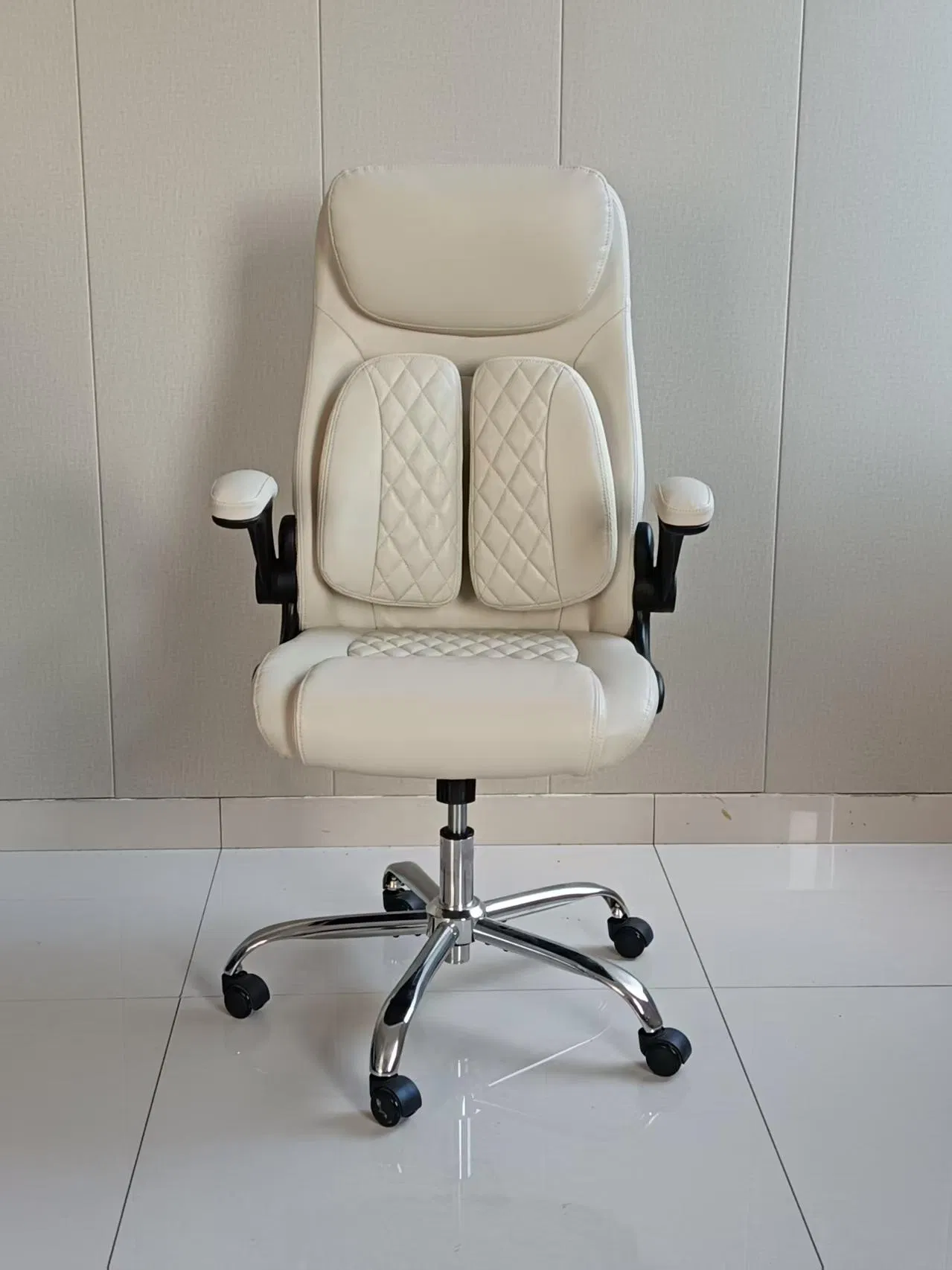 Modern Ergonomic Leather Task Chair with Adjustable Height