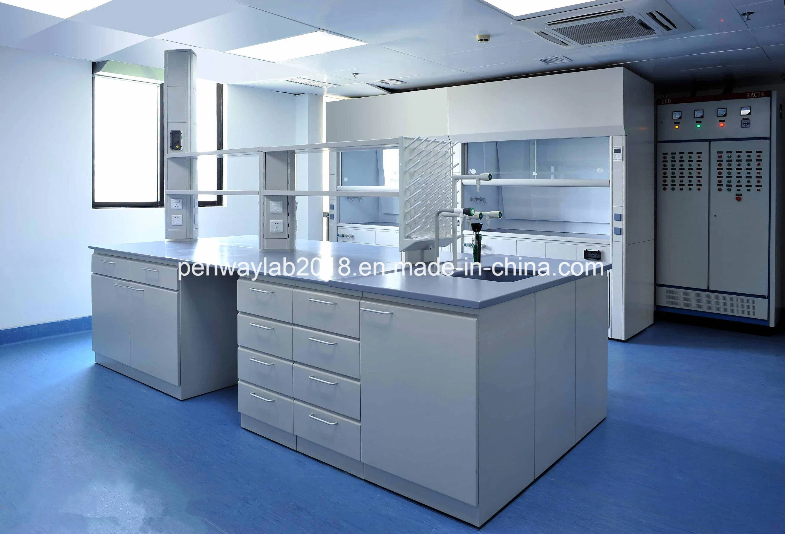 Science Lab Table Lab Furniture for Pharmaceutical Lab / Hospital Lab /Chemical Resistant Top (W750/1500mm X L2500mm)