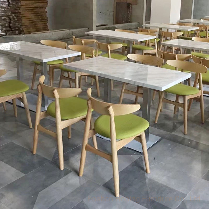 Hoping Dining Set Marble Dining Chair Table Furniture Dining Room Canteen Table for Restaurant