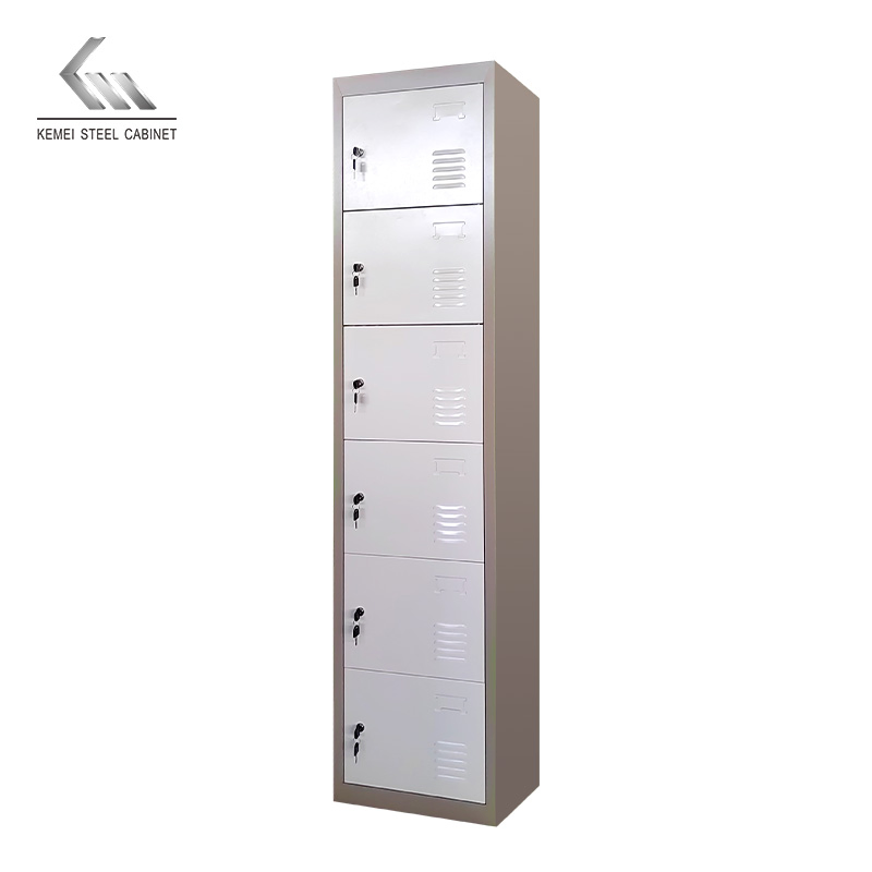 Hot Sale 6 Door Metal Gym School Dormitory Storage Locker Changing Room Cabinet Steel Locker