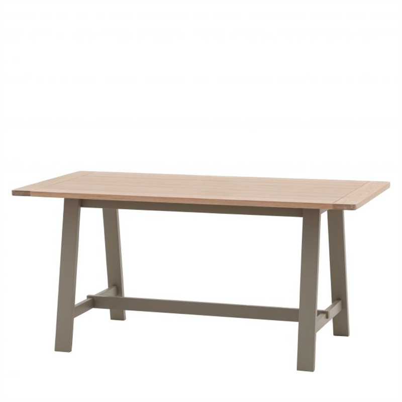 2023 New in Oak Veneer Grey Painted Rectangular Wooden Dining Table Living Room Canteen Hotel Modern Table Furniture